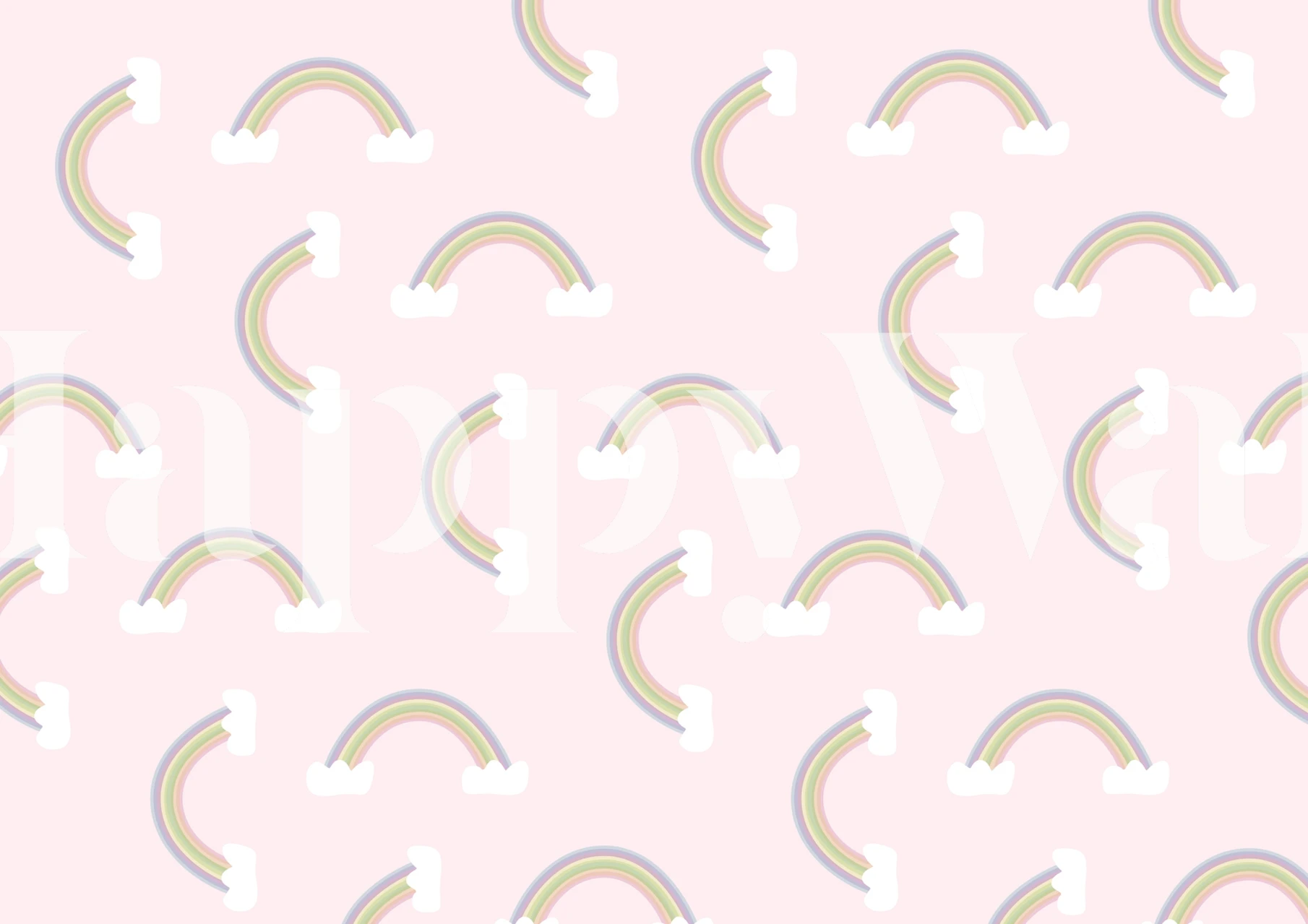 Rainbow Flip wallpaper in a room