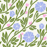 Wildflower Vines lightblue small wallpaper