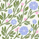 Wildflower Vines lightblue large