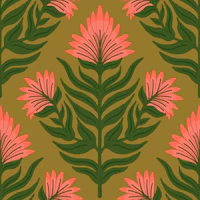 Floral Totems olive small tapet