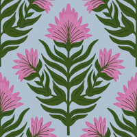 Floral Totems pink small tapet