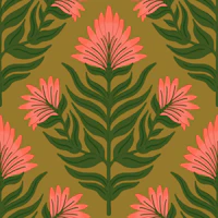 Floral Totems olive large tapet