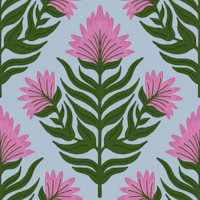 Floral Totems pink large tapet