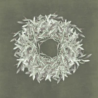 Olive Branch Wreath - Sage Green tapeta