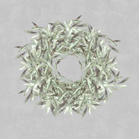Olive Branch Wreath - Sage & Grey tapeta