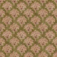 Folk Dandelion Block Print in Olive Green