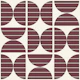 Burgundy mid century circle blocks