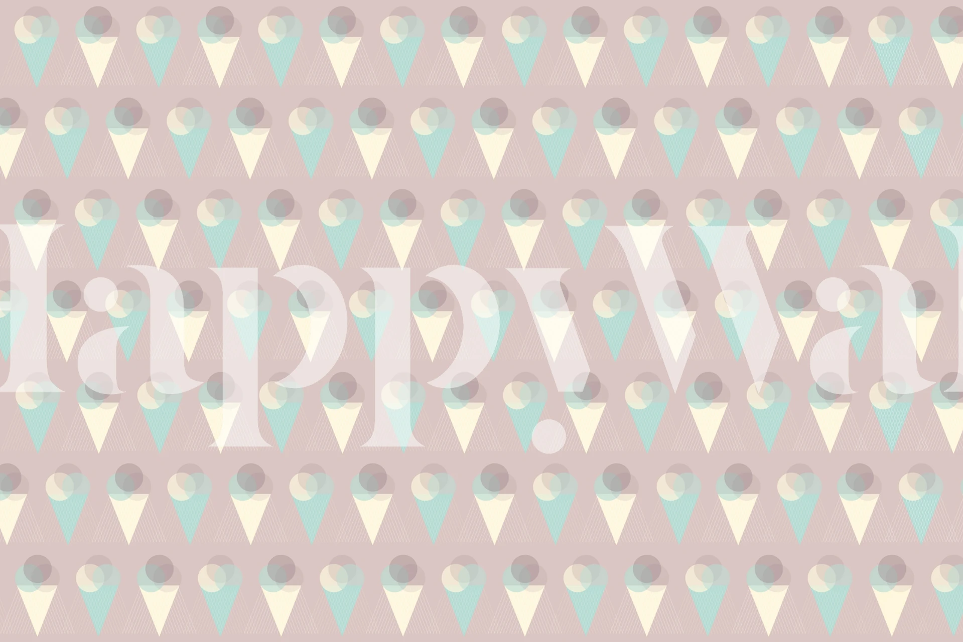 Lilly´s Icecream – Pink tapet med iskremscone i en rominnredning