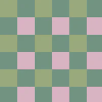 Gingham pink and sage wallpaper