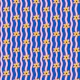 Blue and Pink Daisy Stripe
