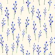 Creme Blue Wildflowers