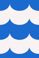 Scallop Waves Cobalt Blue behang