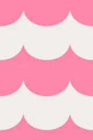 Scallop Waves Bubblegum Pink behang