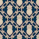Navy Blue Tropical Pineapple Grid