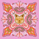 Blush pink cat and flowers