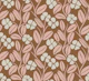 Cocoa brown blush floral vines