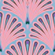 Powder Blue Pink Peacock Feathers
