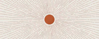 Terracotta Sunburst Rays on Ivory wallpaper