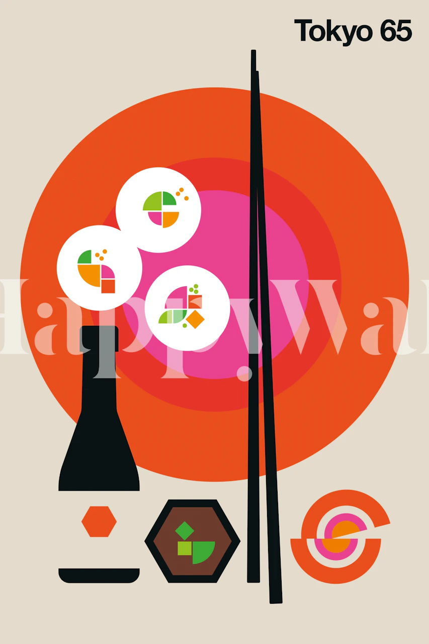 Tokyo 65 wallpaper design in a room