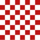 Crimson and White Checkerboard Squares - S