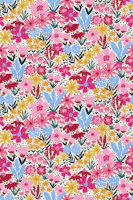 Flower Meadow in Magenta and Teal wallpaper
