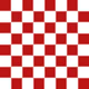 Crimson and White Checkerboard Squares - M