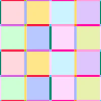 Colourful pastel retro check squares wallpaper