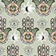 Sage Green Hamsa Hand Motifs