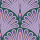 Lavender Art Deco Peacock Fans