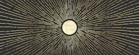 Charcoal Sunburst Rays and Circle wallpaper
