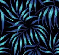 Palm Leaves - Blue tapet