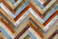 Rustic Wood Chevron Yellow Rust Blue tapety