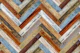 Rustic Wood Chevron Yellow Rust Blue