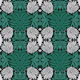 Teal green botanical leaves geometric