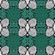 Teal tropical leaves on black