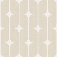 Retro Textured Geometric - Warm Beige tapet