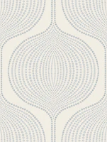 boho dots ogee - soft blue wallpaper
