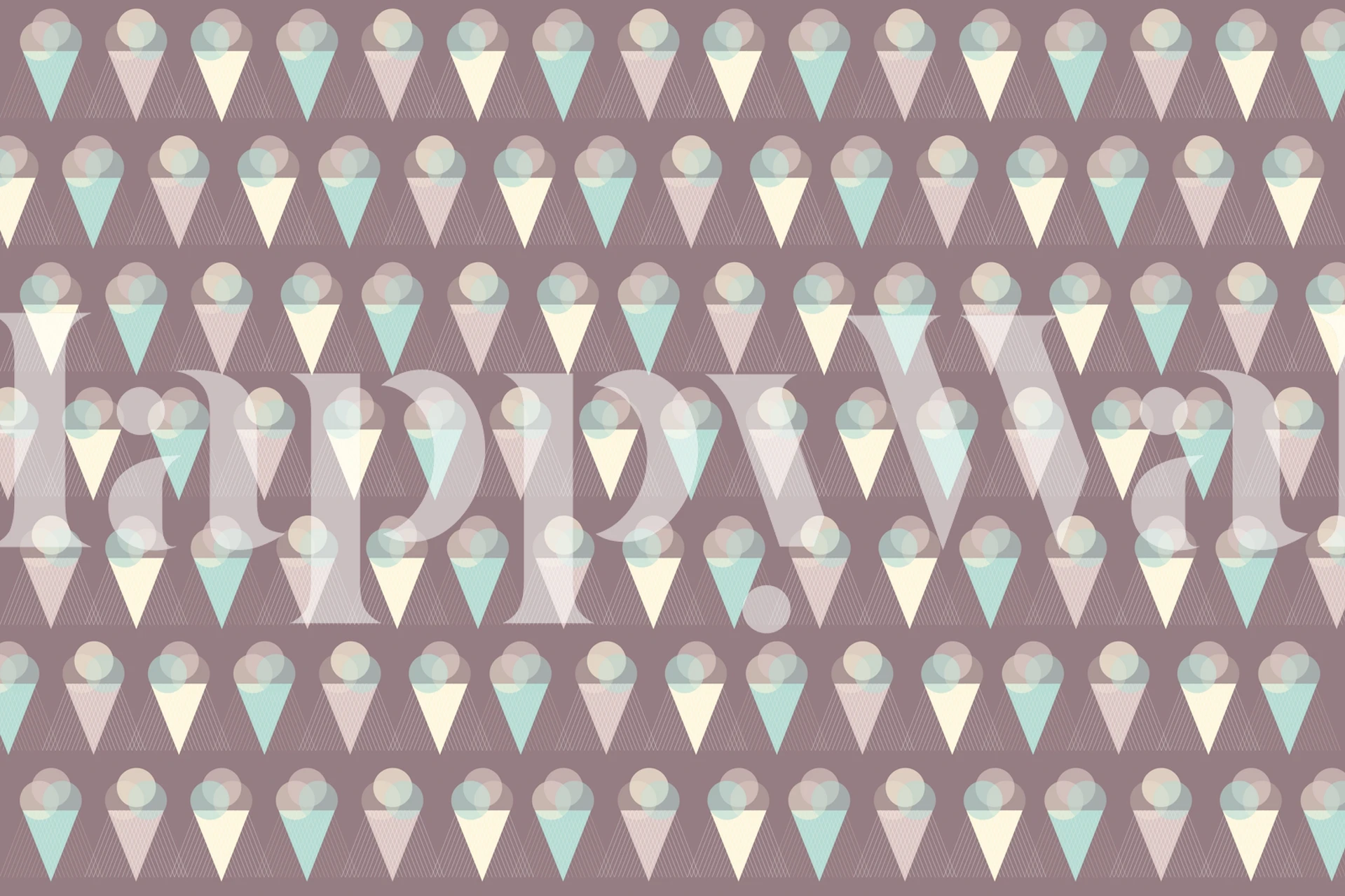 Lilly's Icecream violetti tapetti huoneessa