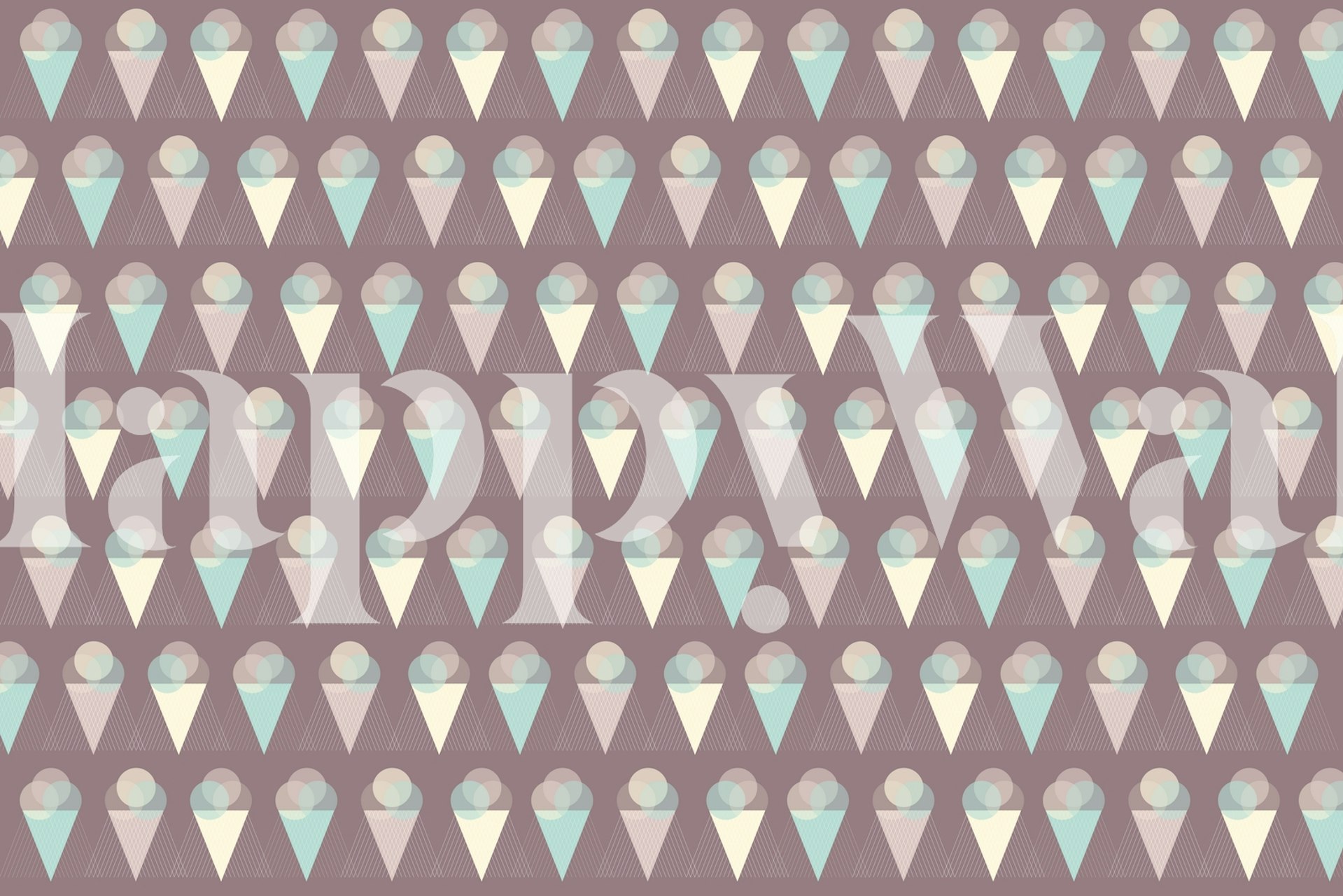 Lilly's Icecream purple wallpaper in a room