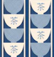 Stacked Japanese Tea Cups Indigo
