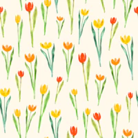 Creme Watercolor Tulips wallpaper