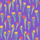 Violet Watercolor Tulips