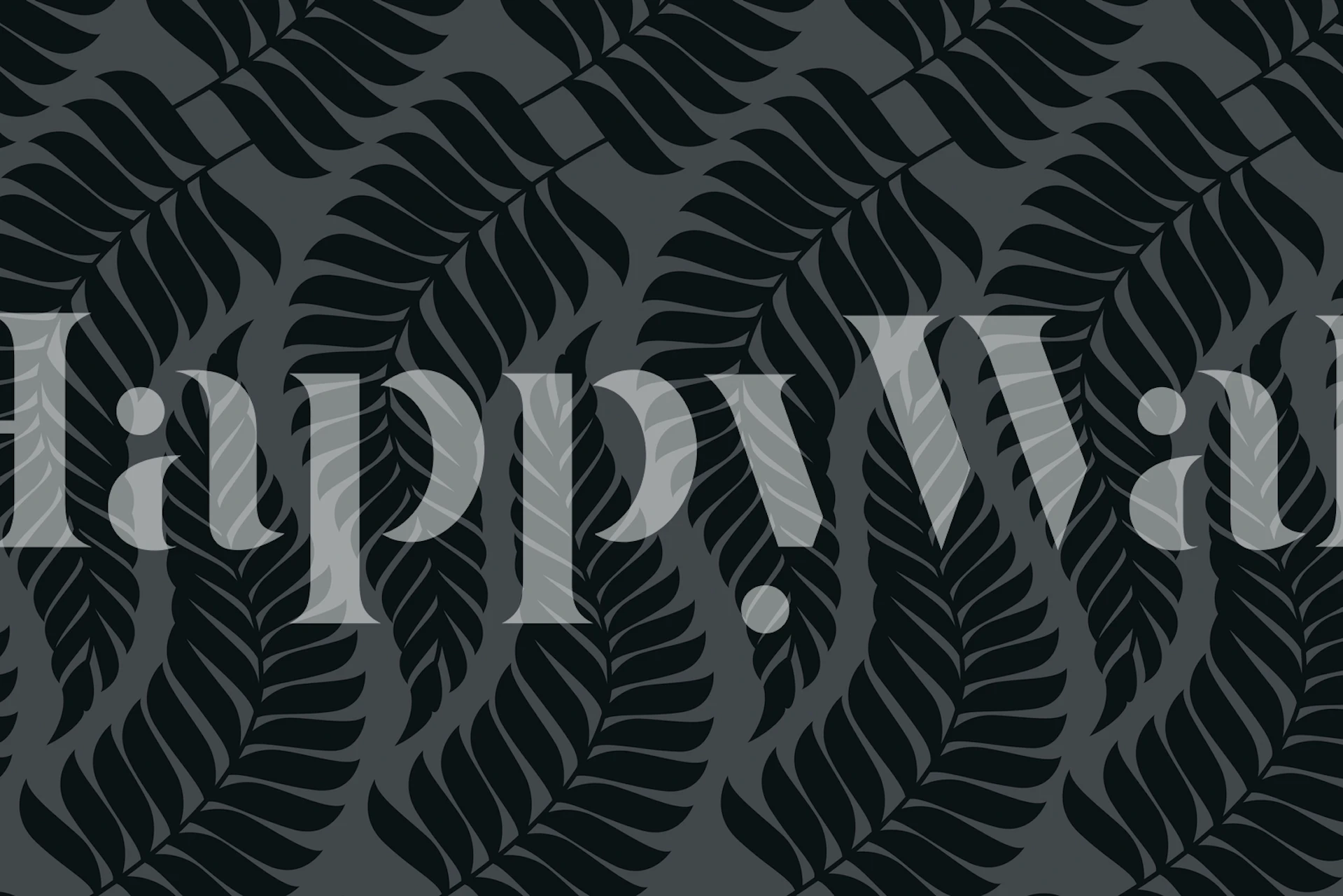 Black Fern wallpaper design in a room