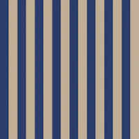 Deep Navy Blue and Khaki Stripes - Medium behang