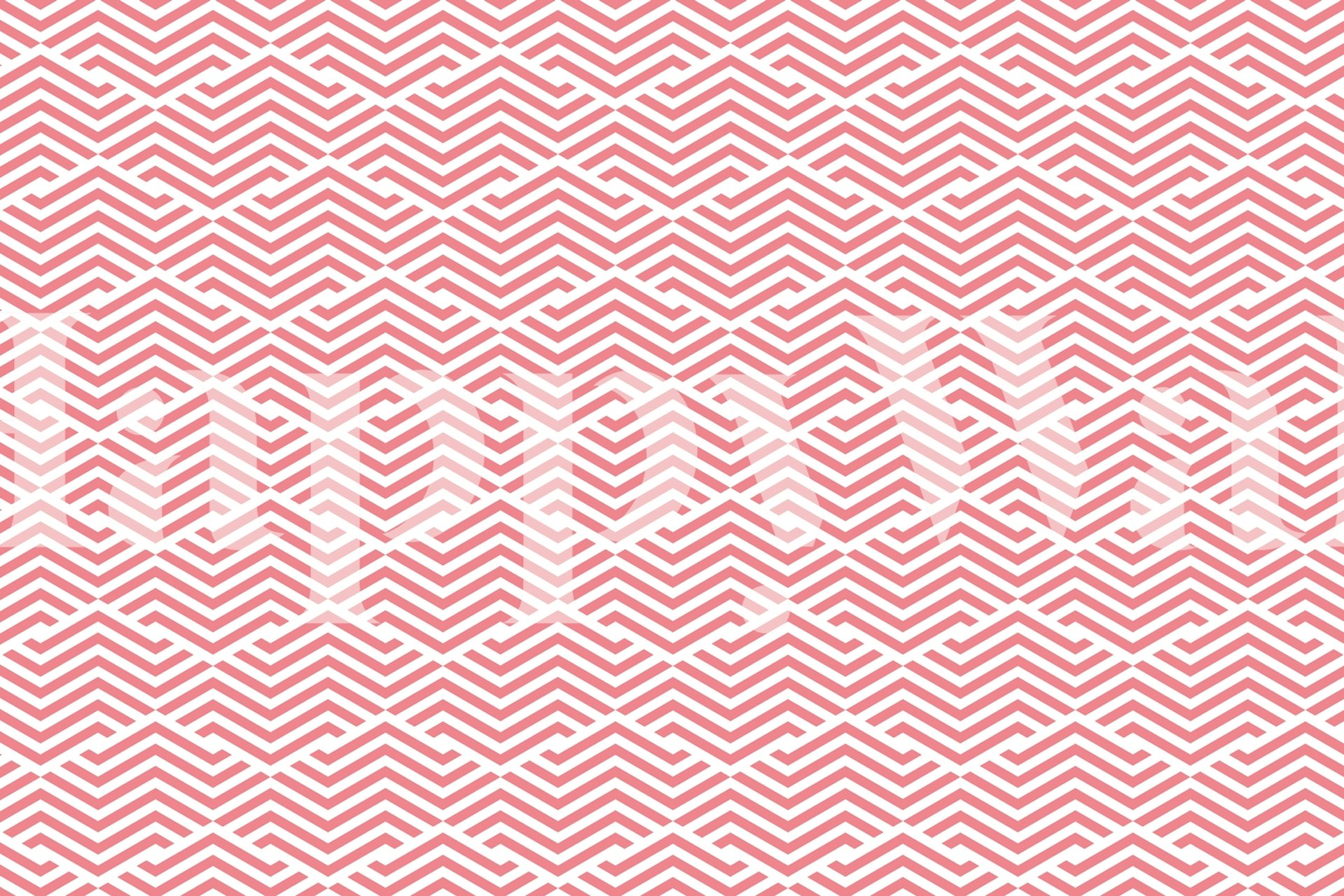 Abstract peach chevron wall mural reminiscent of Ravello's Amalfi Coast