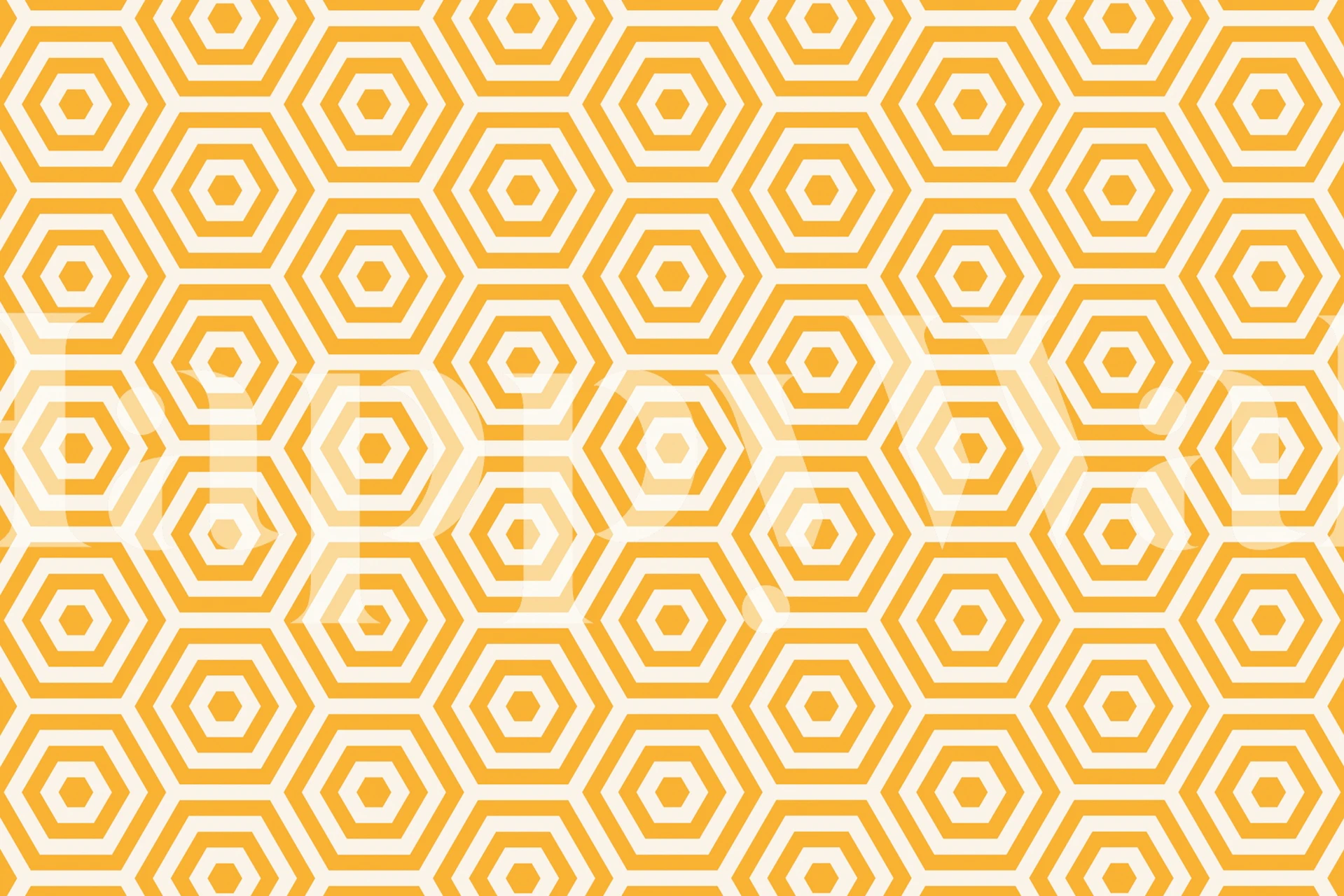 Yellow honeycomb pattern geometric wallpaper