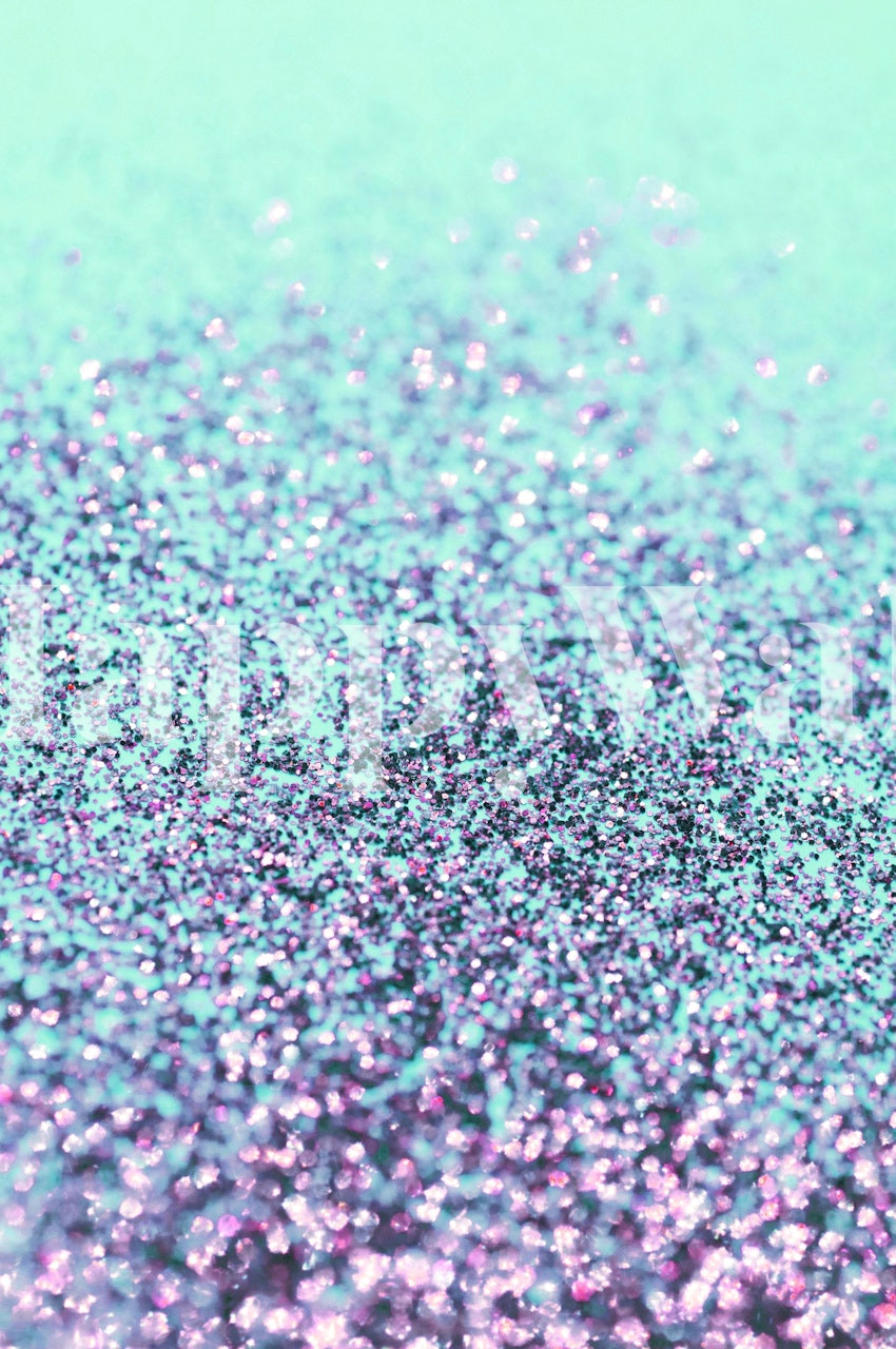Mermaid Ocean Glitter Glam 2 wallpaper in a room