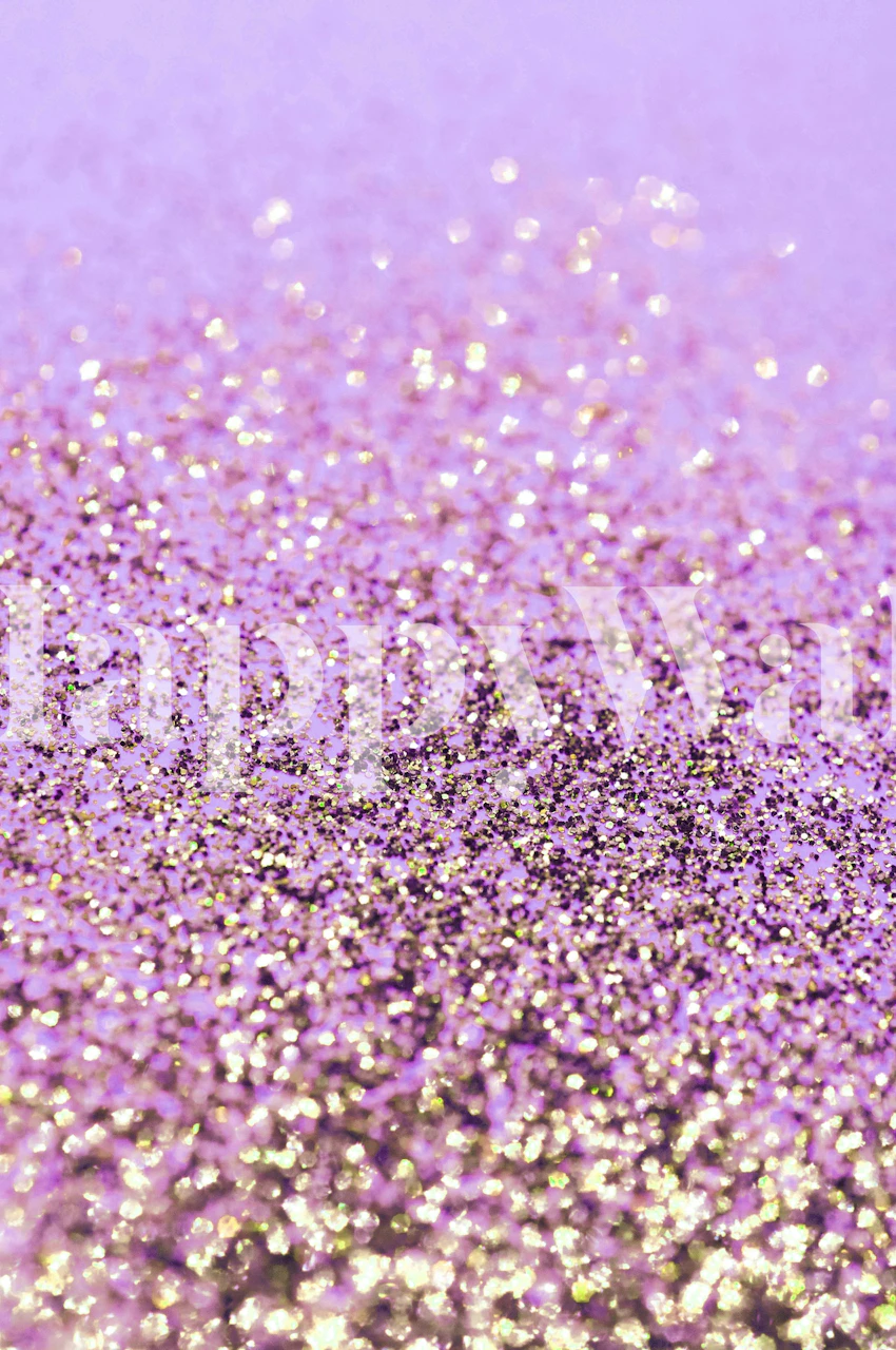 Pink Lilac Gold Glitter wallpaper in a room