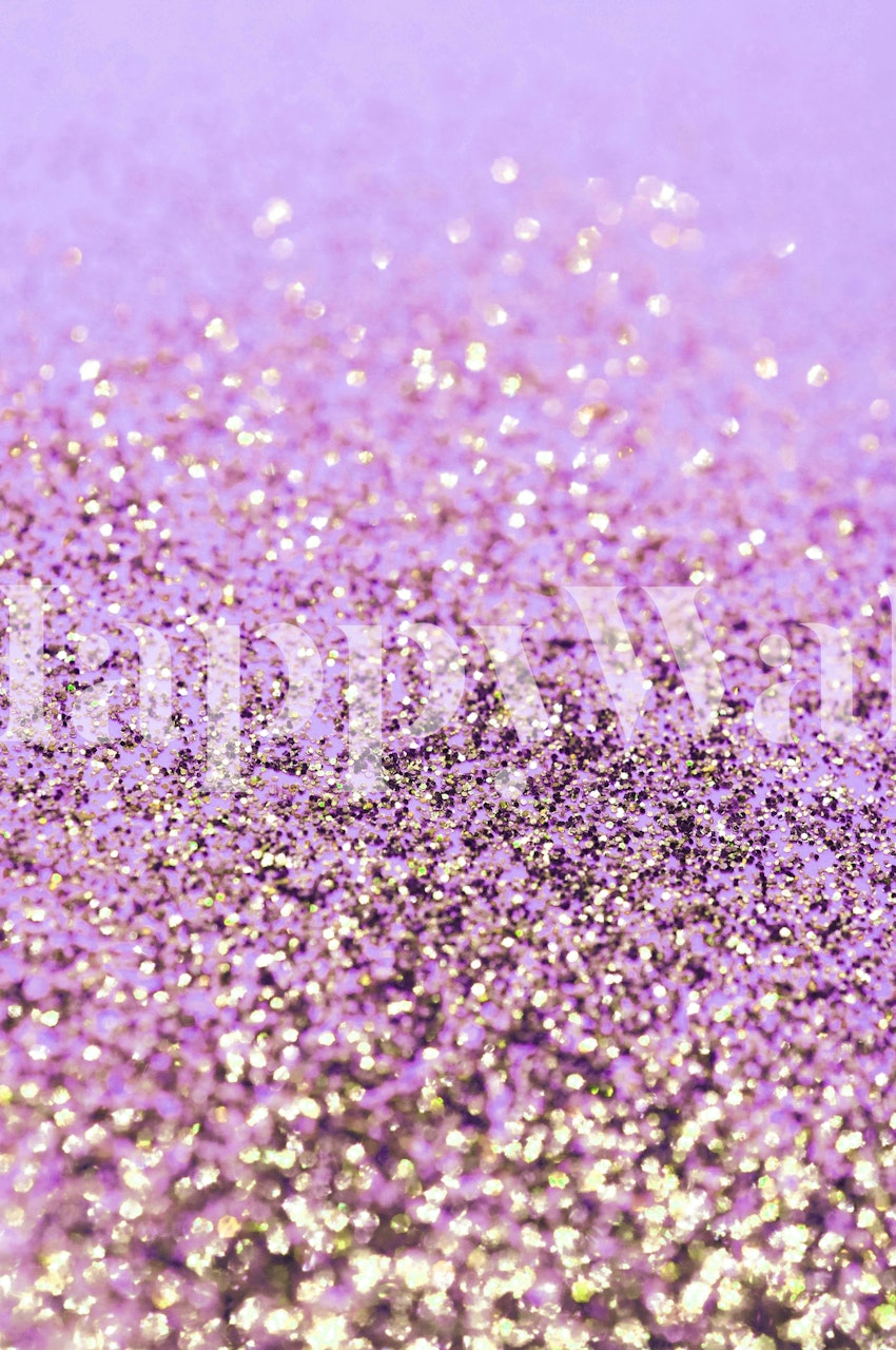 Pink Lilac Gold Glitter wallpaper in a room
