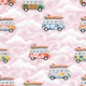 Surf Vans in the Sky - Pink